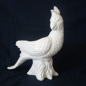 Cockatoo Planter Bowl Decor Italian Pottery Large 14" Long 13" High Very Good Co